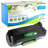 fuzion - Lexmark 501X (50F1X00) Cartouche De Toner Compatible - Rendement Haut - Noir-Couleur d'encre: Noir
