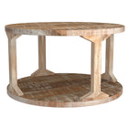 !nspire - Table de salon rustique moderne en bois massif, naturel vieilli-Conception classique à la main rendant chaque piece unique