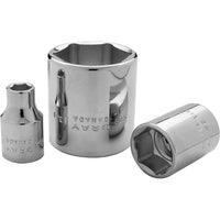 Gray Tools – Douille à prise 6 pans standard, 1 1/8 x 1/2 po, fini chromé-Taille : 1 1/8 po