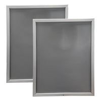 Eddie's - Porte-affiches verrouillable à cadre encliquetable - 22" x 28" - Aluminium argenté - Paquet de 2 (120666-2)-Porte-affiches verrouillables avec cadre encliquetable