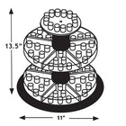 Azar Displays – Présentoir de comptoir tournant à 3 niveaux, 13,5 po de hauteur (225020)-Les compartiments mesurent 1 haut. x 1 diam. (po)