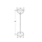 Azar Displays – Bol de présentation simple sur pied, 10 po (700952)-Hauteur totale : 38 po