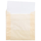 JAM Paper 30 lb Enveloppes carrées à fermeture gommée, papier vélin translucide, 6 x 6 po, ivoire ocre printemps, 100/pqt-Fermeture : gomme