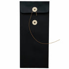 JAM Paper #10 Enveloppes commerciales avec bouton et fermeture à cordon - 4,125" x 9,5" - Lin noir - Paquet de 500-Taille : #10 (4,13 x 9,5 pouces)