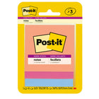 Post-it - Feuillets super collants, collection Joie estivale, 3 po x 3 po, 45 feuillets/bloc, 135 feuilles, paquet de 3-Les Feuillets super collants Post-it offrent deux fois plus d’adhérence