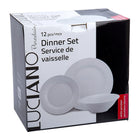 CTG – Ensemble de vaisselle classique 12 pièces, blanc-Sans BPA : léger et très durable