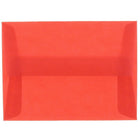 JAM Paper Enveloppes translucides A1, rouge primaire, 50/paquet-Enveloppes en papier translucide rouge primaire