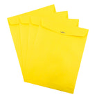 JAM Paper - Enveloppes ouvertes en papier avec fermeture à attache parisienne, 10 x 13 po, jaune, 100 par boîte-Ouverture : extrémité ouverte