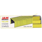 JAM Paper – Ensemble de travail et de bureau, agrafeuse et boîte d’agrafes, jaune (3375YEYE)-Les agrafeuses sont très robustes et durables! Fait de plastique rigide de haute qualité avec un fini lisse et une base en caoutchouc qui empêche le glissement
