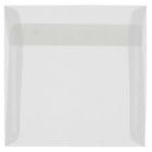 JAM Paper Enveloppes carrées translucides, 9,5 x 9,5 po, transparent, 250/paquet-Enveloppes en papier translucide clair