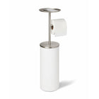 Umbra PORTALOO - Porte-papier toilette avec espace de rangement blanc et nickel-Autonome