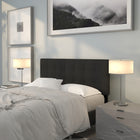 Flash Furniture - Tête de lit Bedford double touffetée et rembourrée en tissu noir-Taille de la tête de lit: 56,75 larg. x 2,5 prof. x 22 haut. (po)