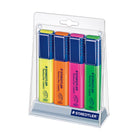 Surligneurs à pointe biseautée Textsurfer de Staedtler – Couleurs variées – Paquet de 4-Couleurs variées