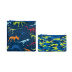 Pep Rally - Pochette à collation à fermeture à glissière - dinosaure - paquet de 2-Lot de 2 pochettes à collation réutilisables