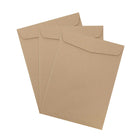 JAM Paper - Enveloppes pour catalogue, ouverture au sommet, fermeture gommée, 10 x 13 po, kraft brun recyclé, 50/p (6315603I)-Quantité : 50 enveloppes par boîte