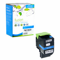 fuzion - Lexmark (78C10C0) Cartouche De Toner Compatible - Rendement Standard - Cyan-Couleur d'encre: Cyan