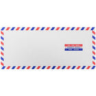 JAM Paper - Enveloppes pour poste aérienne n° 10 - 4,125 x 9,5 - Blanc - Paquet de 50-Couleur : enveloppe blanche à extrémité ouverte par avion.