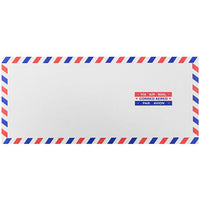 JAM Paper - Enveloppes pour poste aérienne n° 10 - 4,125 x 9,5 - Blanc - Paquet de 50-Couleur : enveloppe blanche à extrémité ouverte par avion.