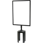 SCN Industrial - Cadre D'Enseigne Tensabarrier Avec Adaptateur-Fini Noir
