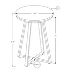 Monarch Specialties - 2175 Table D'Appoint - 22 po H/Noir/Metal Noir-La base en metal noir massif X-Base offre une stabilite optimale