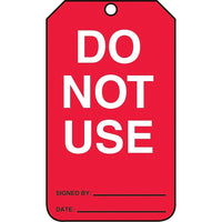 Étiquettes de sécurité, état de l’équipement et de l’inspection, Do Not Use, SAU734, 25/paquet-Langue : français