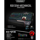 Marvo Tech - Clavier de jeu semi-mécanique KG929, rouge-12 touches mécaniques