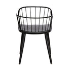 Armen Living - Bradley Cadre Acier Chaise d’appoint - Noir-Assemblage requis