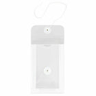JAM Paper - Enveloppes en plastique avec fermeture à bouton et cordon - Extrémité ouverte - 4,25 x 6,25 - Transparent - Paquet de 12-Quantité : 12 par paquet