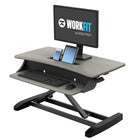Ergotron Support WorkFit Z pour bureau assis/debout (33-458-917)-Travaillez là où vous le désirez. Le design compact convient à votre style de vie
