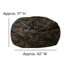Flash Furniture - Fauteuil poire camouflage surdimensionné pour enfants-Nettoyer les taches avec un chiffon humide