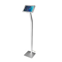 Support autoportant Futech IPS002FS sur le sol pour iPad, 10 lar. x 47 haut. x 5 prof. (po), argent-Idéal pour la vente au detail et l'exposition commerciale