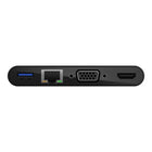 Belkin USB-C À GbE, HDMI, VGA, USB-A, 100W Power Delivery - Noir-Câble USB-C attaché fournit une connexion simple plug and play