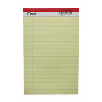 Mead – Bloc-notes standard, 5 po x 8 po, jaune, ens./24 (MEA59614)-Ligné, 3/8 po