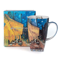 McIntosh Van Gogh Cafe Terrace Grande tasse avec boîte-cadeau - 19,60 oz-Il a une forme unique qui est idéale pour mettre en valeur de beaux arts