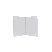 Diviseur de table à 4 voies Mark Maker - 30" L x 30" L x 23,5" H - Acrylique transparent 1/4" - Pas de traversées-Distanciation sociale jusqu'à 4 personnes