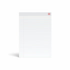 TRU RED - Bloc-notes à réglure large, 8,5 x 11,75 po, blanc, 50 feuilles/bloc, paquet de 12-La conception à reliure supérieure vous permet de feuilleter rapidement les pages pour trouver de l’information