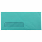 JAM Paper #10 Enveloppes à fenêtre Colourées d'affaires - 4,125" x 9,5" - Bleu mer recyclé - Paquet de 50-Couleur : Bleu marine