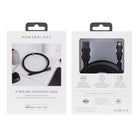 Powerology - Câble de recharge Certifié Apple MFi et de synchronisation tressé Lightning de 6 pieds - Noir-Une sangle velcro est incluse