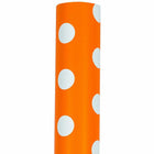 JAM Paper -  Emballage cadeau – Papier d'emballage à pois – 25 m². Ft - Orange à pois blancs - Rouleau vendu à l'unité-Taille : 25 pieds carrés par rouleau