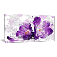 Designart – Art imprimé sur toile, éclosion d’une fleur violette, 40 x 20 po, (PT3421-40-20)-Impression