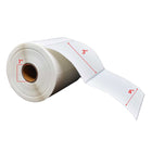 Premium Tape - 4 x 3 po (102 mm x 76 mm) Étiquettes Transfert Thermique - Noyau de 1 po (25 mm) - Paquet de 12-Blanc