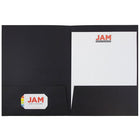 JAM PaperMD – Chemise de présentation lustrée à 2 pochettes, 9 x 12 (po), noir, 100/boîte-2 pochettes