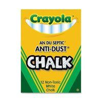 Crayola - Craie sans poussière, blanc, 288/paquet (BIN14021)-Se nettoie facilement des tableaux noirs pour les enfants