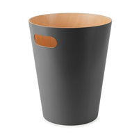 Umbra - Poubelle Woodrow, anthracite-Poubelle pour le bureau ou la chambre à coucher