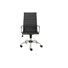 Plata Import - Fauteuil Toni à dossier élevé pour le bureau, noir (LS-3010-BLACK)-Revêtement polyuréthane