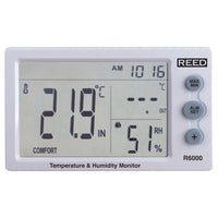 REED Instruments R6000 Indicateur de température et d'humidité-Unités de mesure °F/°C sélectionnables par l'utilisateur