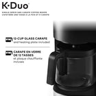 Keurig K-Duo - Cafetière une tasse à la fois pour capsule K-Cup et à carafe  avec fonctions programmables et fonction d'infusion intense - Noir-Carafe programmable automatique : programmez votre machine à café pour préparer automatiquement une carafe jusqu'à 24 heures à l'avance