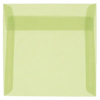 JAM Paper Enveloppes translucides, 6,5 x 6,5 po, vert feuille, 250/paquet-Enveloppes en papier translucide vert feuille