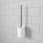 Umbra FLEX - Brosse de toilette et son support à couvercle mural ou autoportant, blanc-Porte-buisson de toilette