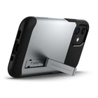 Spigen Slim Armor pour iPhone 12 mini - Argent Satiné-Un étui en TPU double couche et un étui rigide en polycarbonate offrent une protection contre les chocs.